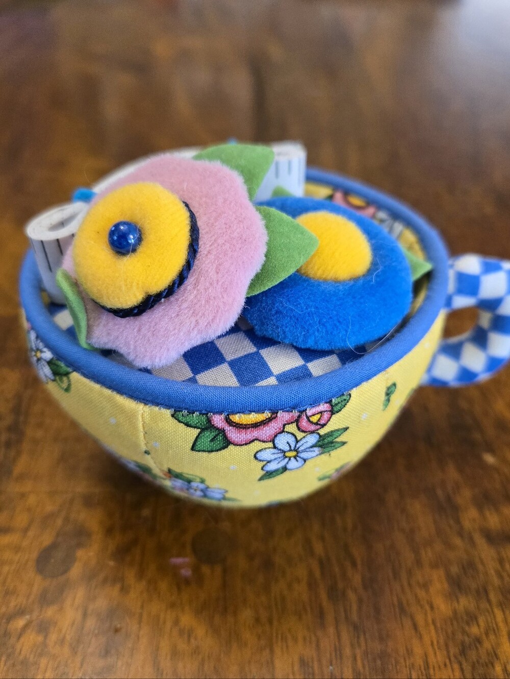 Mary Engelbreit Teacup Pincushion